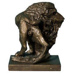 John W. Mills (1933-2023) Caged Lion Sculpture