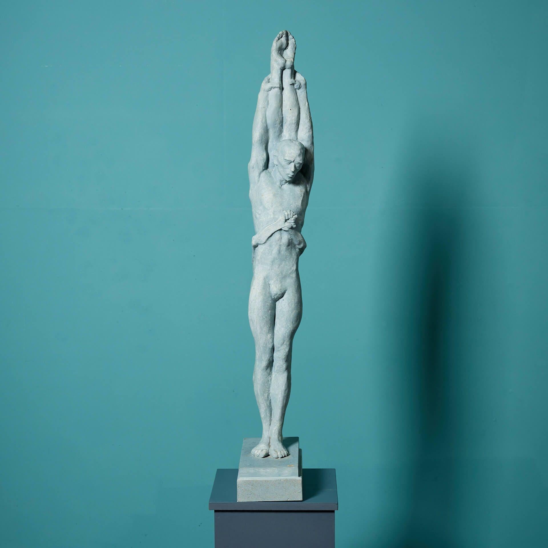 John W Mills (1933-2023) 'Dancers - Female Inverted' Figurative Sculpture In Fair Condition For Sale In Wormelow, Herefordshire