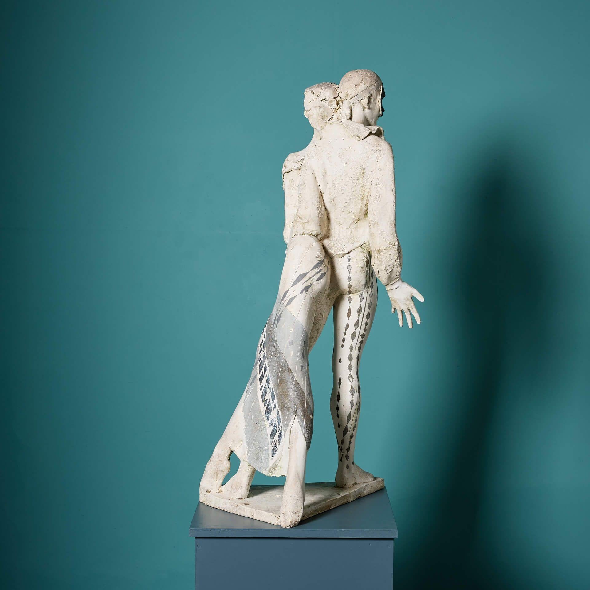 Resin John W. Mills (1933-2023) 'Harlequin & Columbine' Dancers Sculpture For Sale
