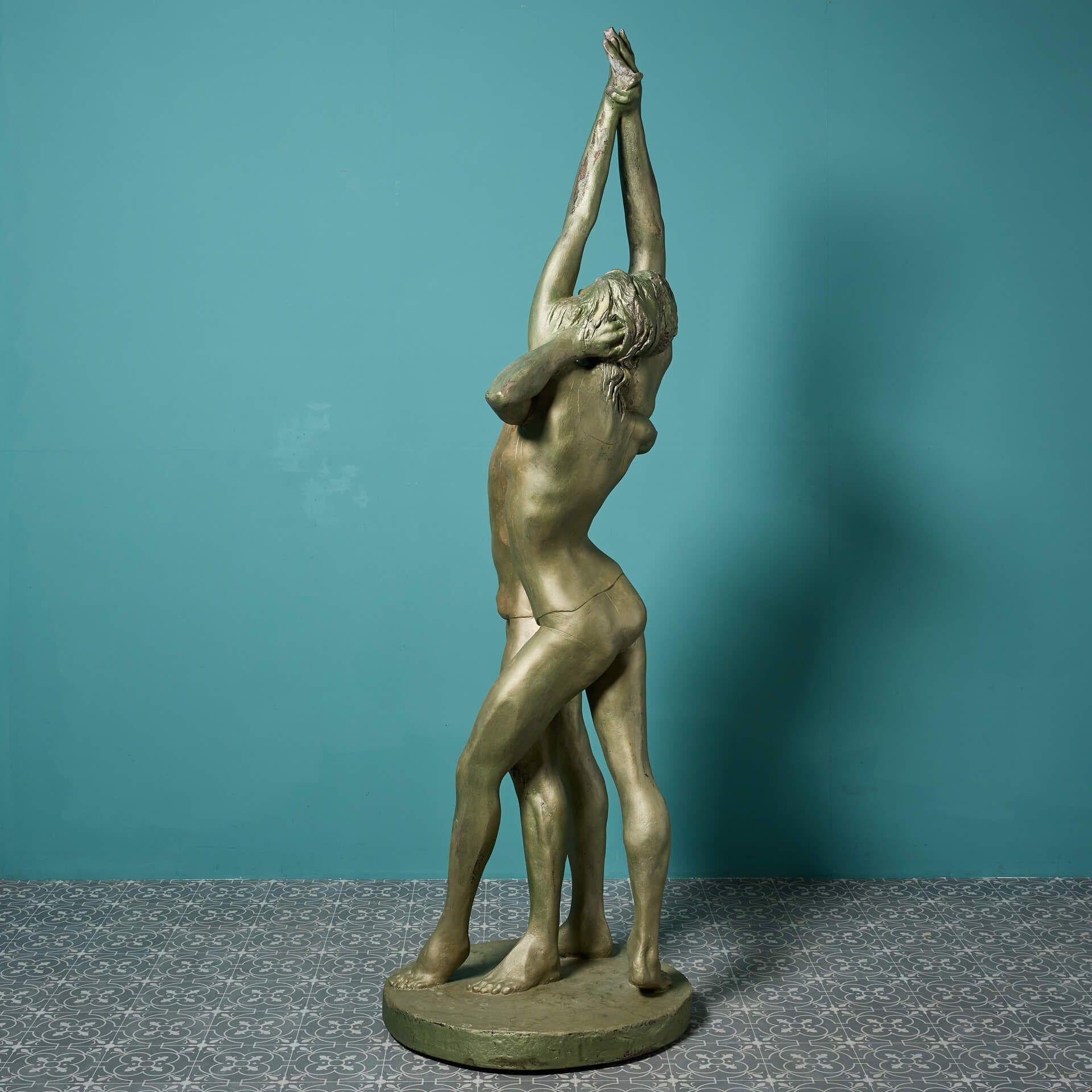 Resin John W. Mills (1933-2023) Large 'Dancers - Arms Raised’ Sculpture For Sale