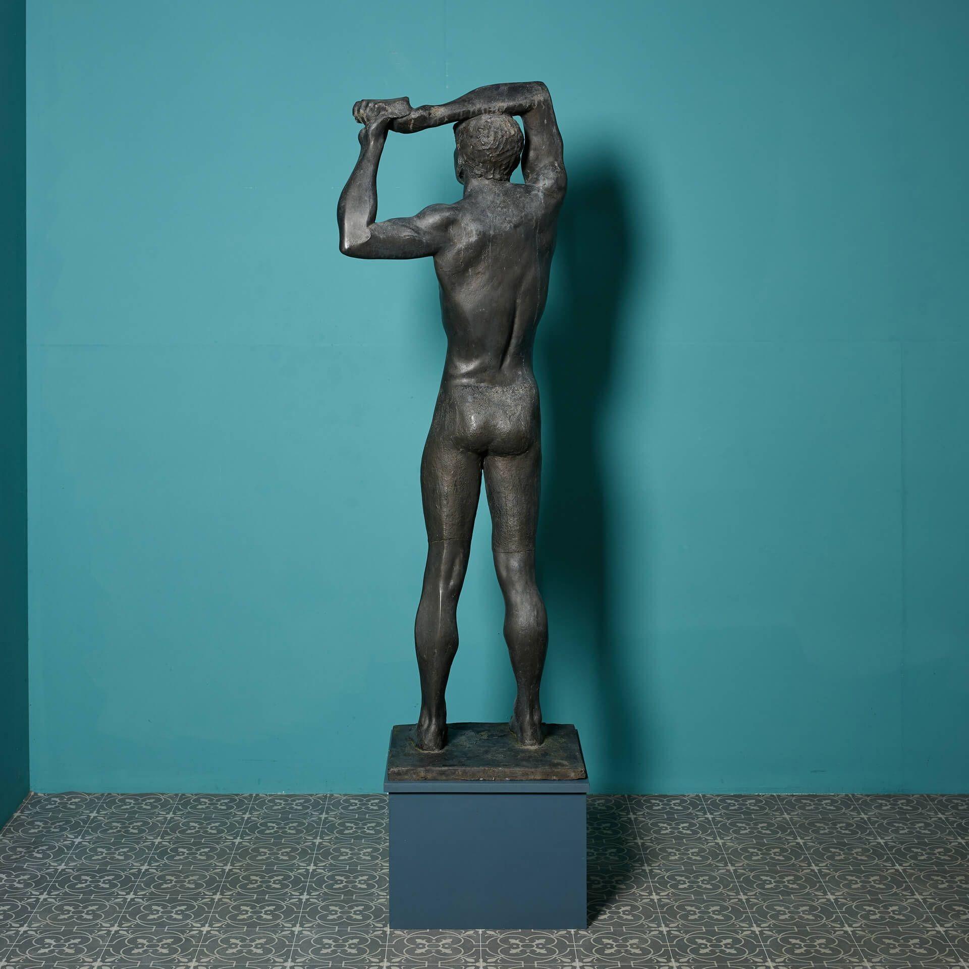 John W Mills (1933-2023) Large Sculpture Titled ‘Warming Up' In Fair Condition For Sale In Wormelow, Herefordshire