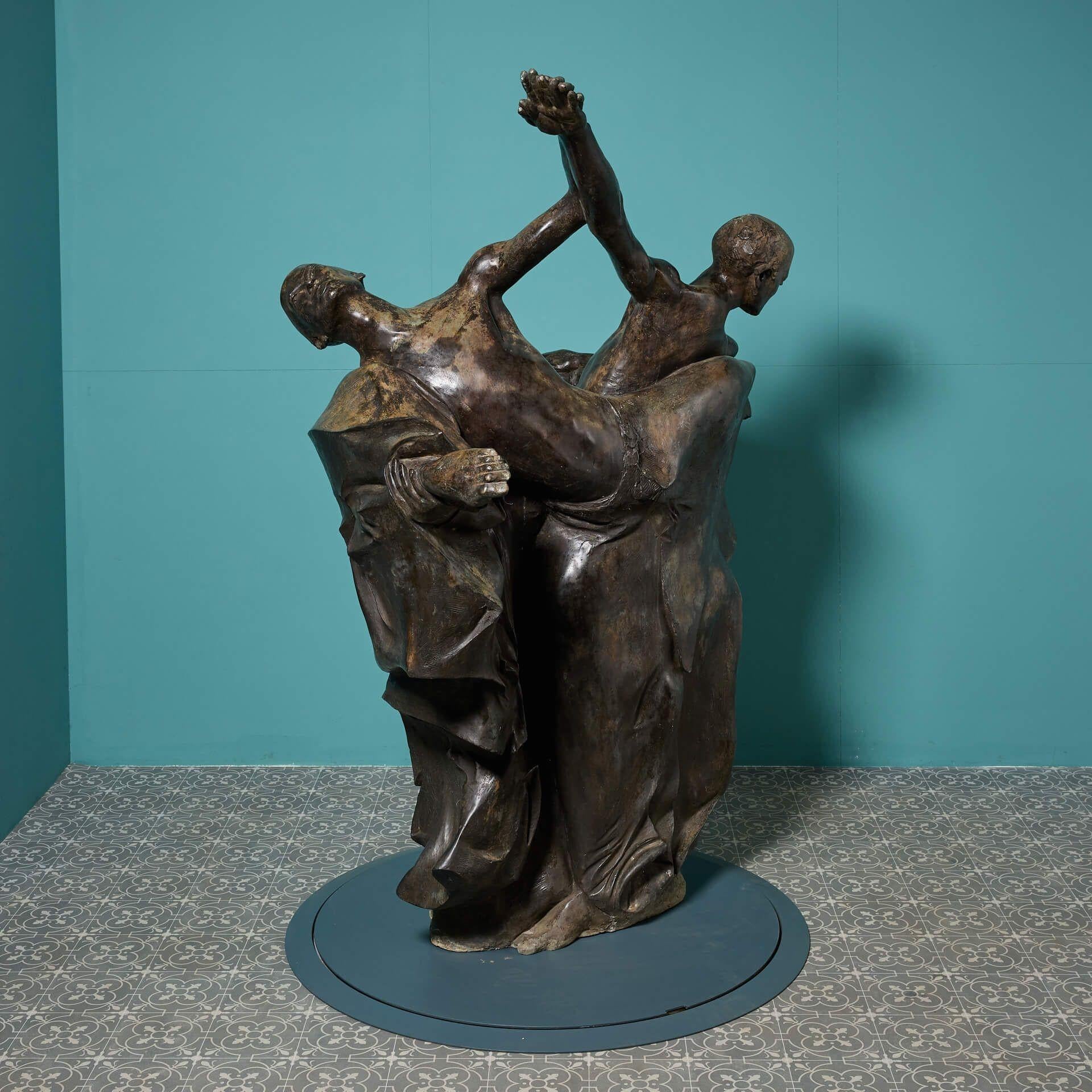 John W. Mills (1933-2023) Bronze grandeur nature 