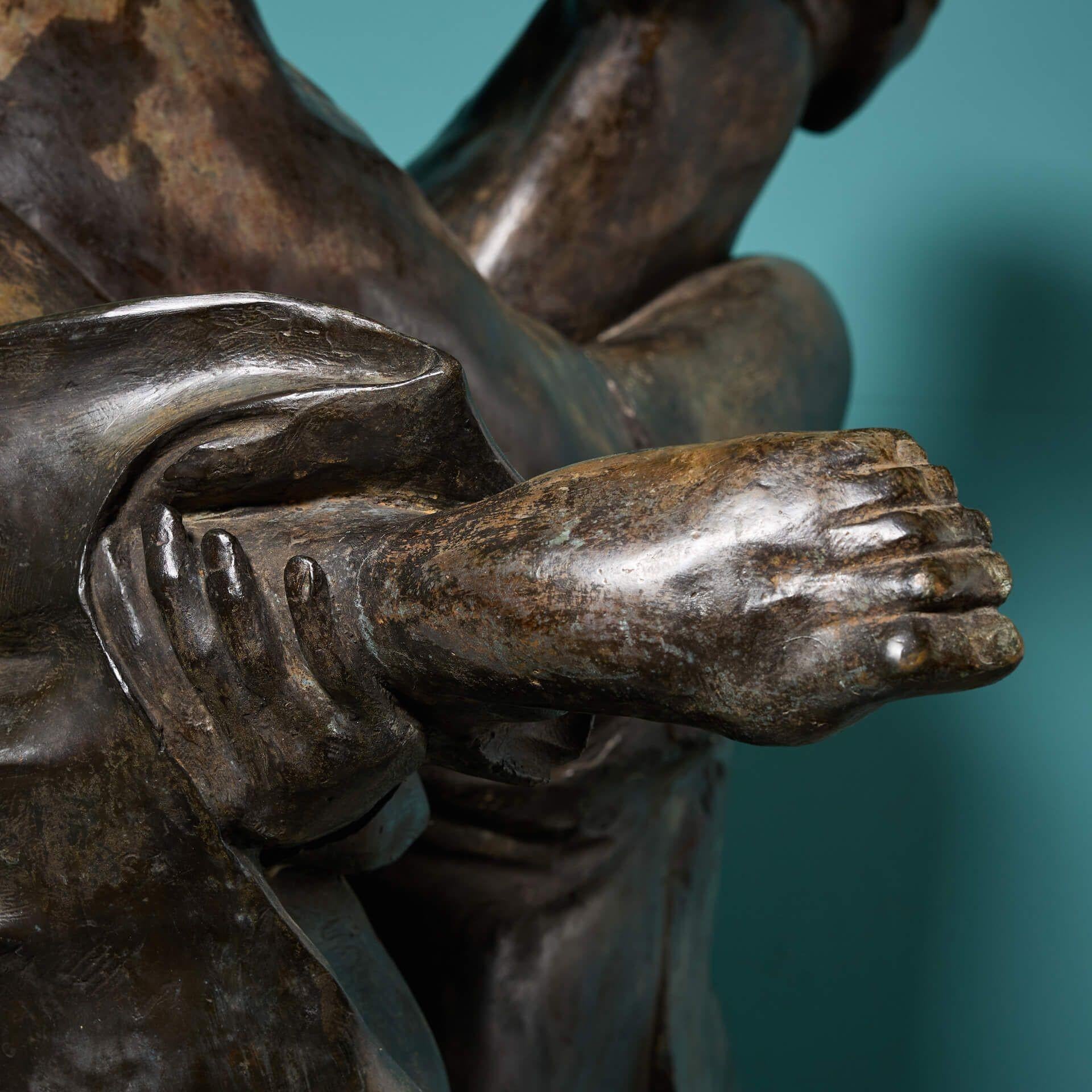 Anglais John W. Mills (1933-2023) Bronze grandeur nature 