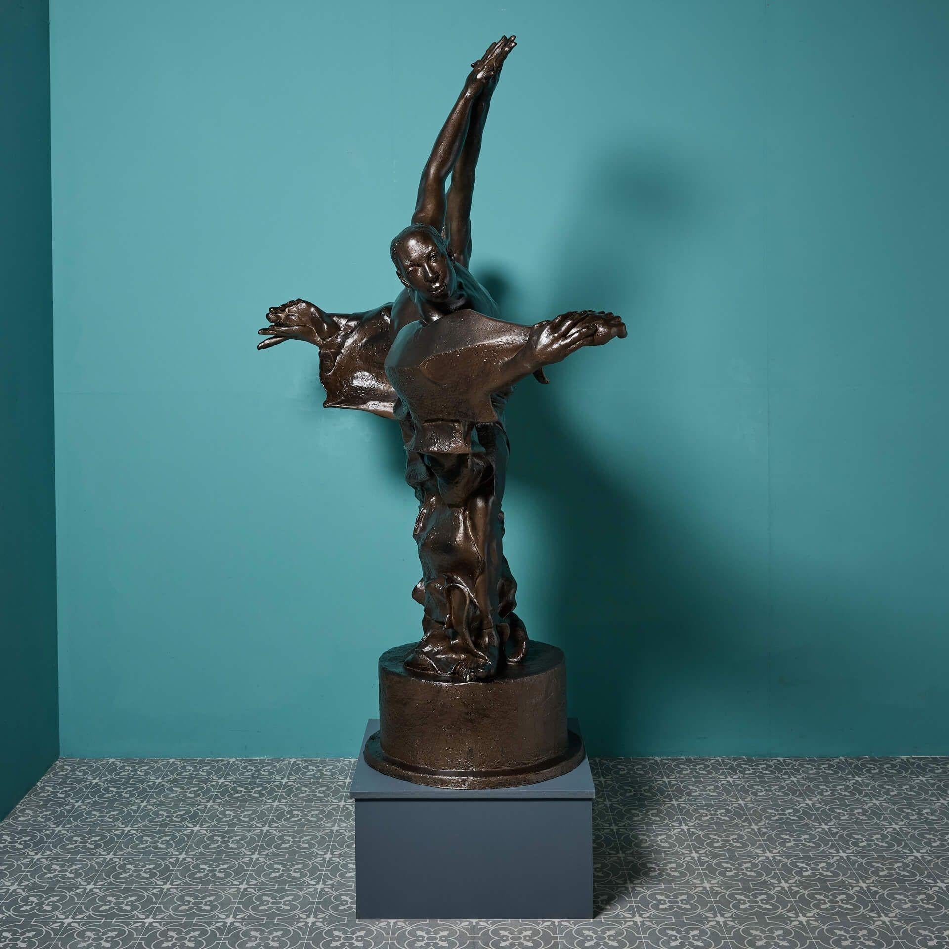 20th Century John W. Mills (1933-2023) Lifesize 'The Three Kings’ Statue For Sale