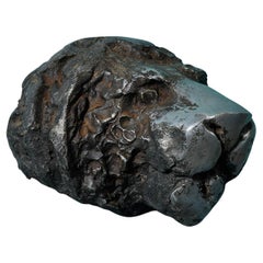 John W. Mills (1933-2023) "Leone da museo", scultura in acciaio
