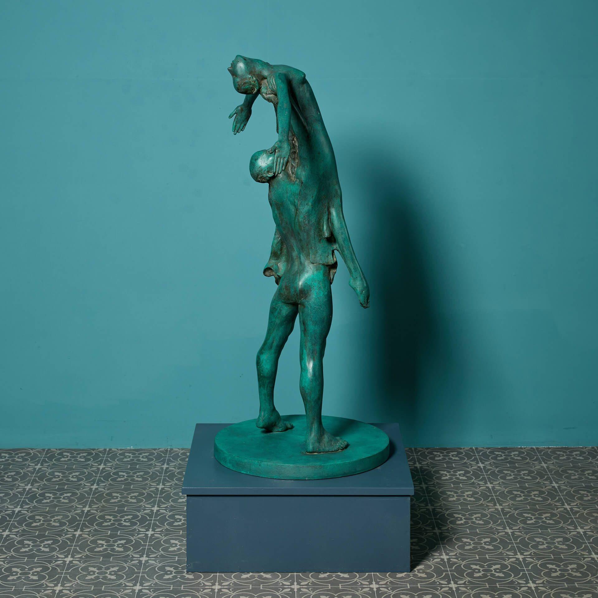 John W. Mills (1933-2023) Patinated Maquette Sculpture of 'Dancers' For Sale 5