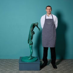 John W. Mills (1933-2023) Patinierte Maquette-Skulptur 'Tänzerinnen'