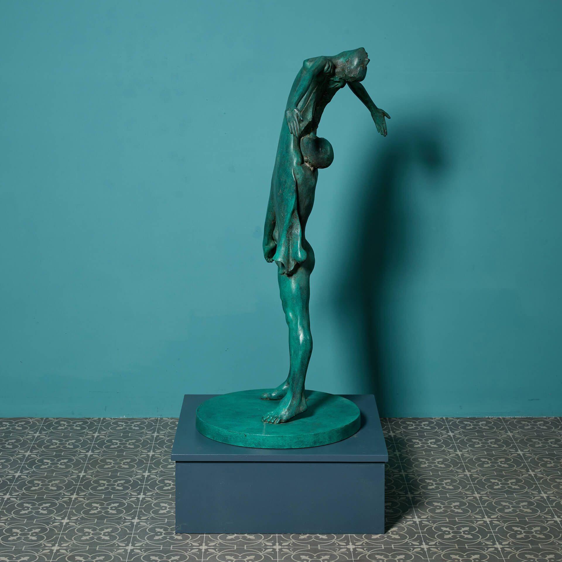 English John W. Mills (1933-2023) Patinated Maquette Sculpture of 'Dancers' For Sale