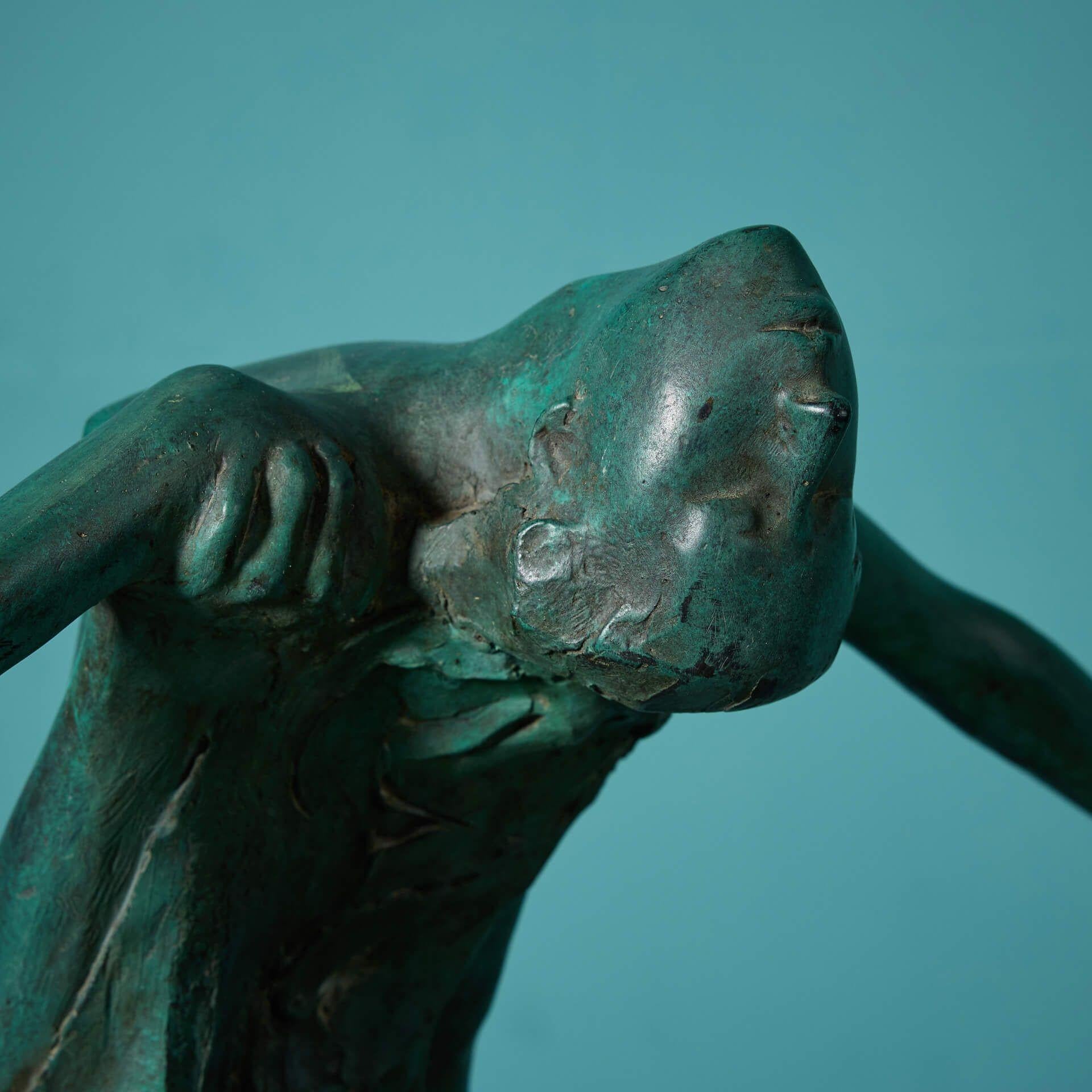 Resin John W. Mills (1933-2023) Patinated Maquette Sculpture of 'Dancers' For Sale