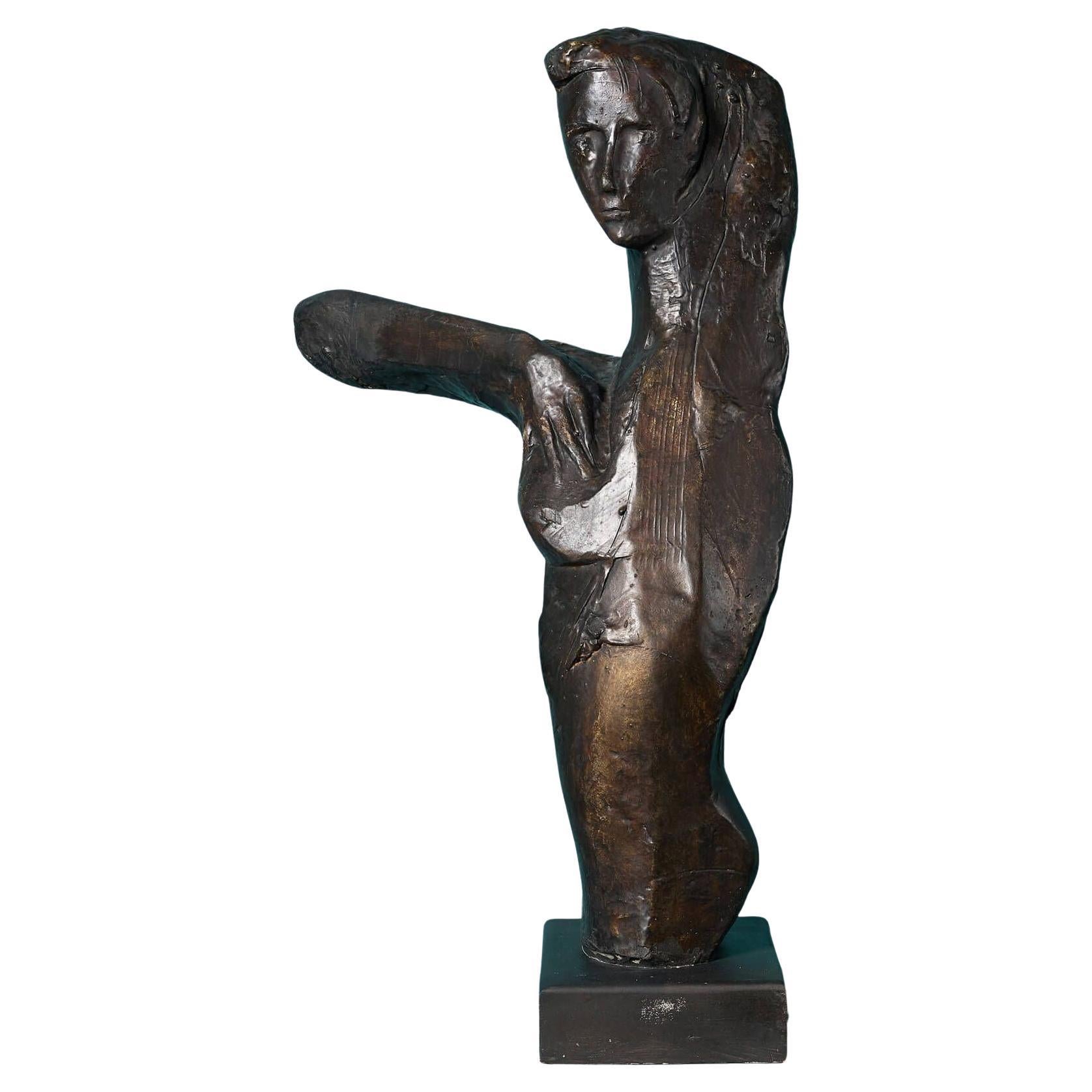 John W. Mills (1933-2023) Patinated Sculpture of Female Nude