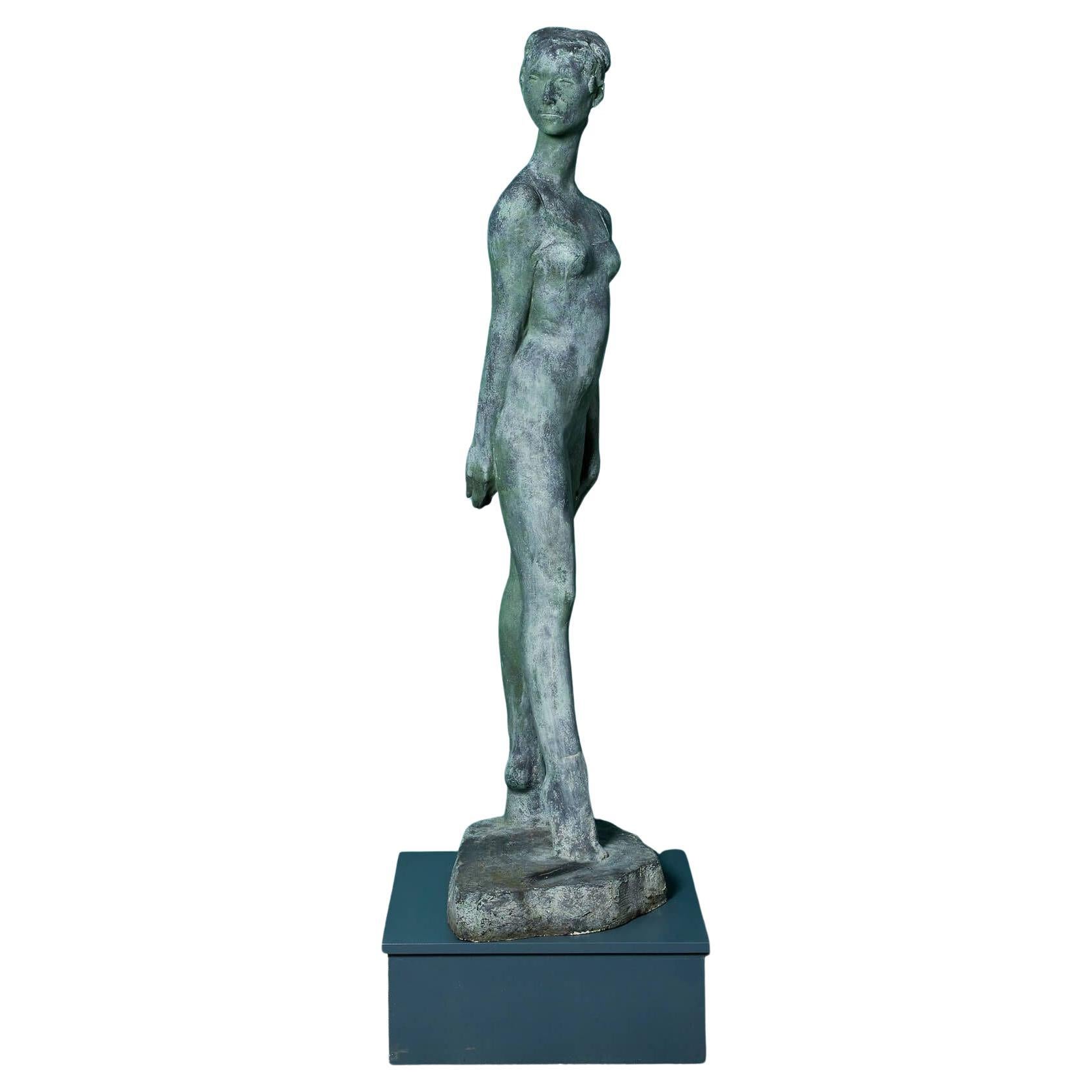 John W. Mills (1933-2023) Scultura di "Femmina in piedi