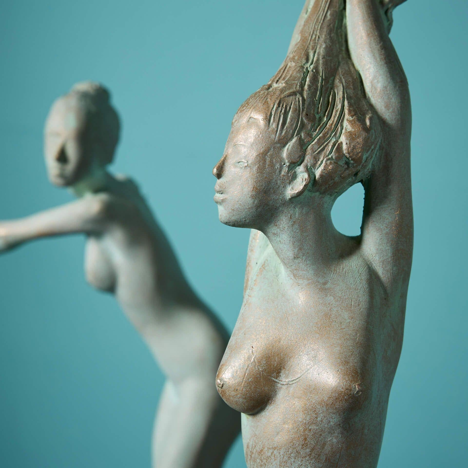 XX secolo John W. Mills (1933-2023) Set di 3 sculture di ballerine femminili in vendita