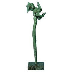 John W. Mills (1933-2023) 'Somersault & Entry #2' Bronze Diver Sculpture