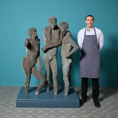 John W. Mills (1933-2023) Maquette d'artista montata a grandezza naturale di 'Nuotatori'