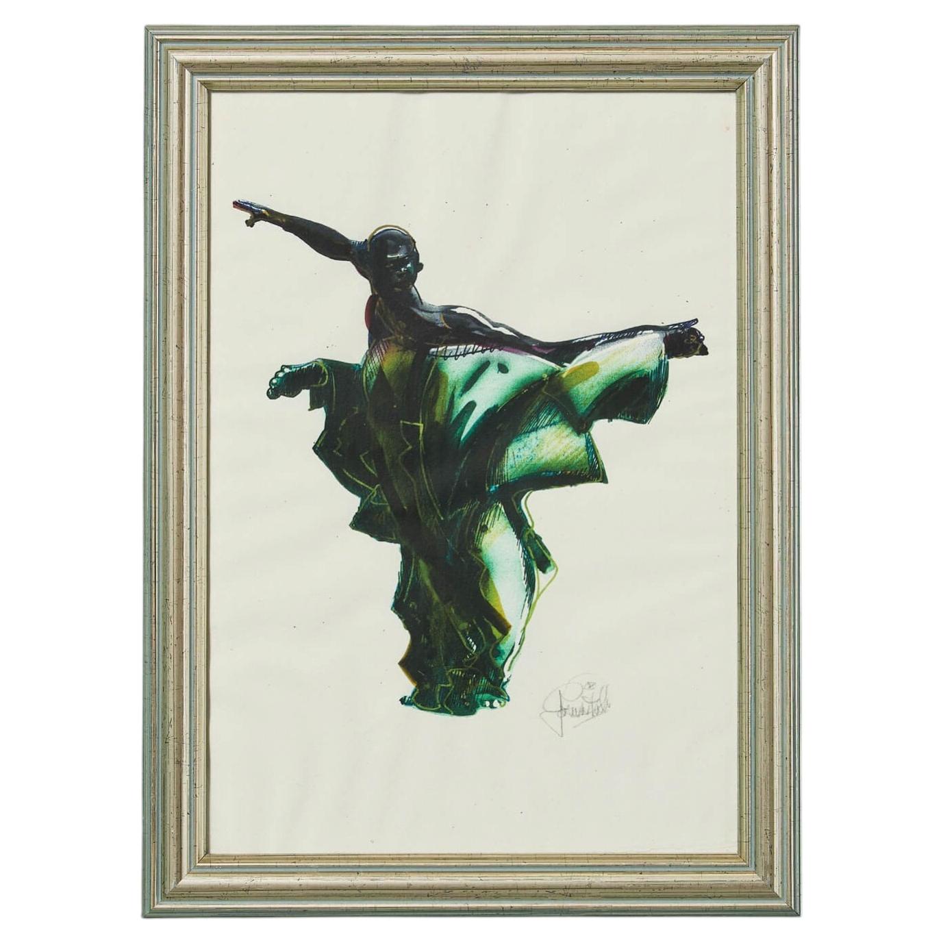 John W. Mills (1933-2023) “Due studi per i tre re” – Acquerello incorniciato in vendita