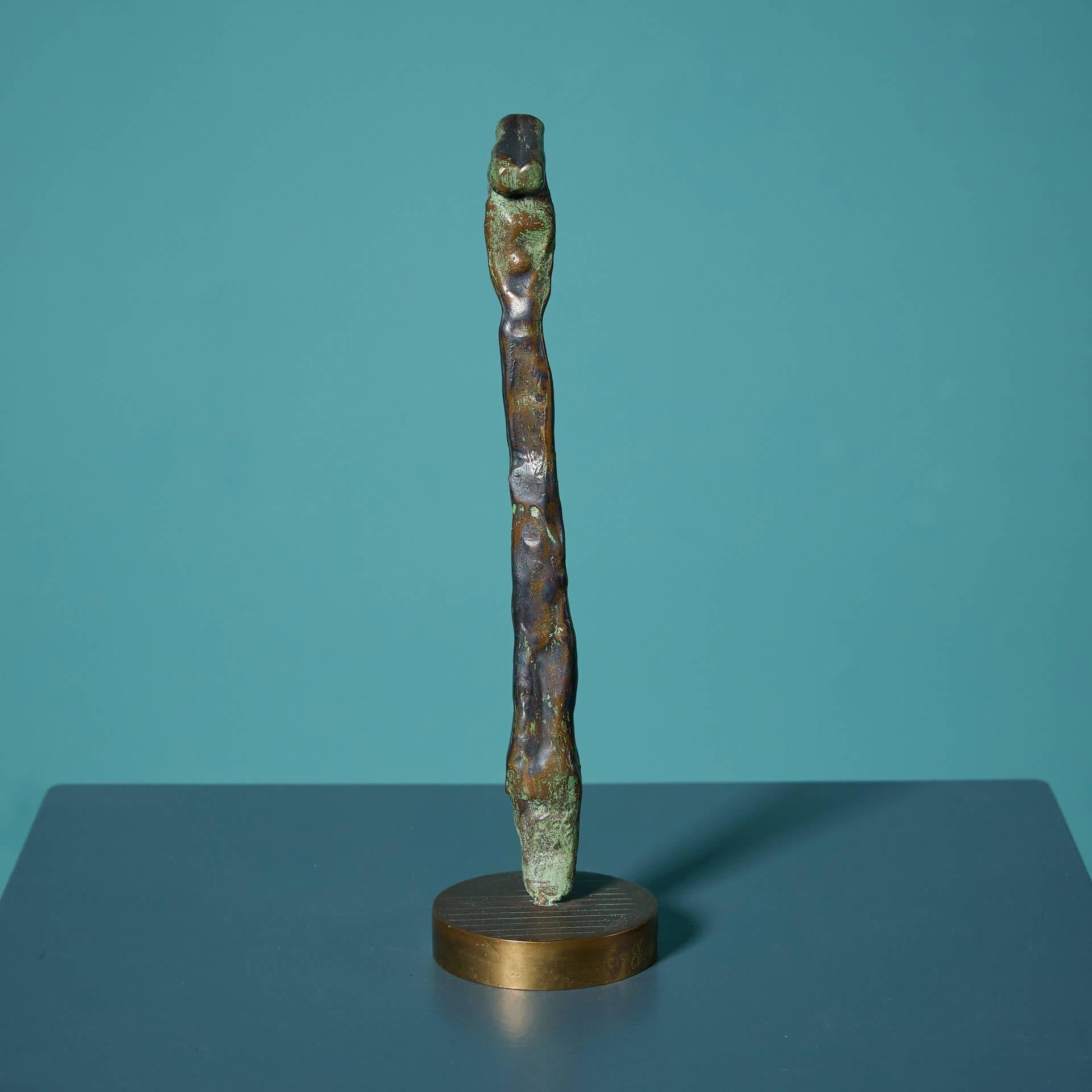 Mid-Century Modern John W. Mills (1933-2023) Unique Bronze Diver Sculpture For Sale