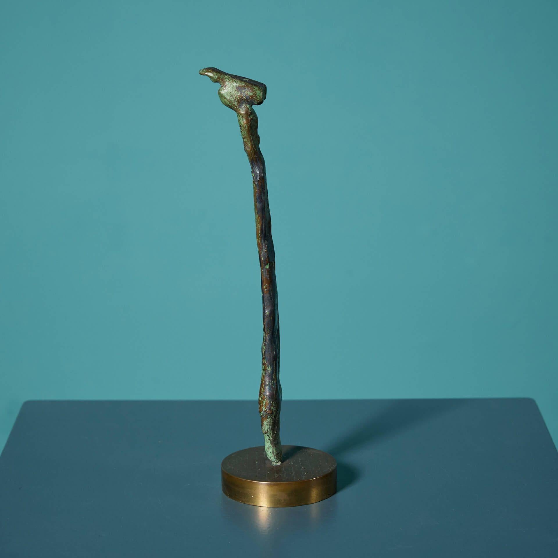 English John W. Mills (1933-2023) Unique Bronze Diver Sculpture For Sale