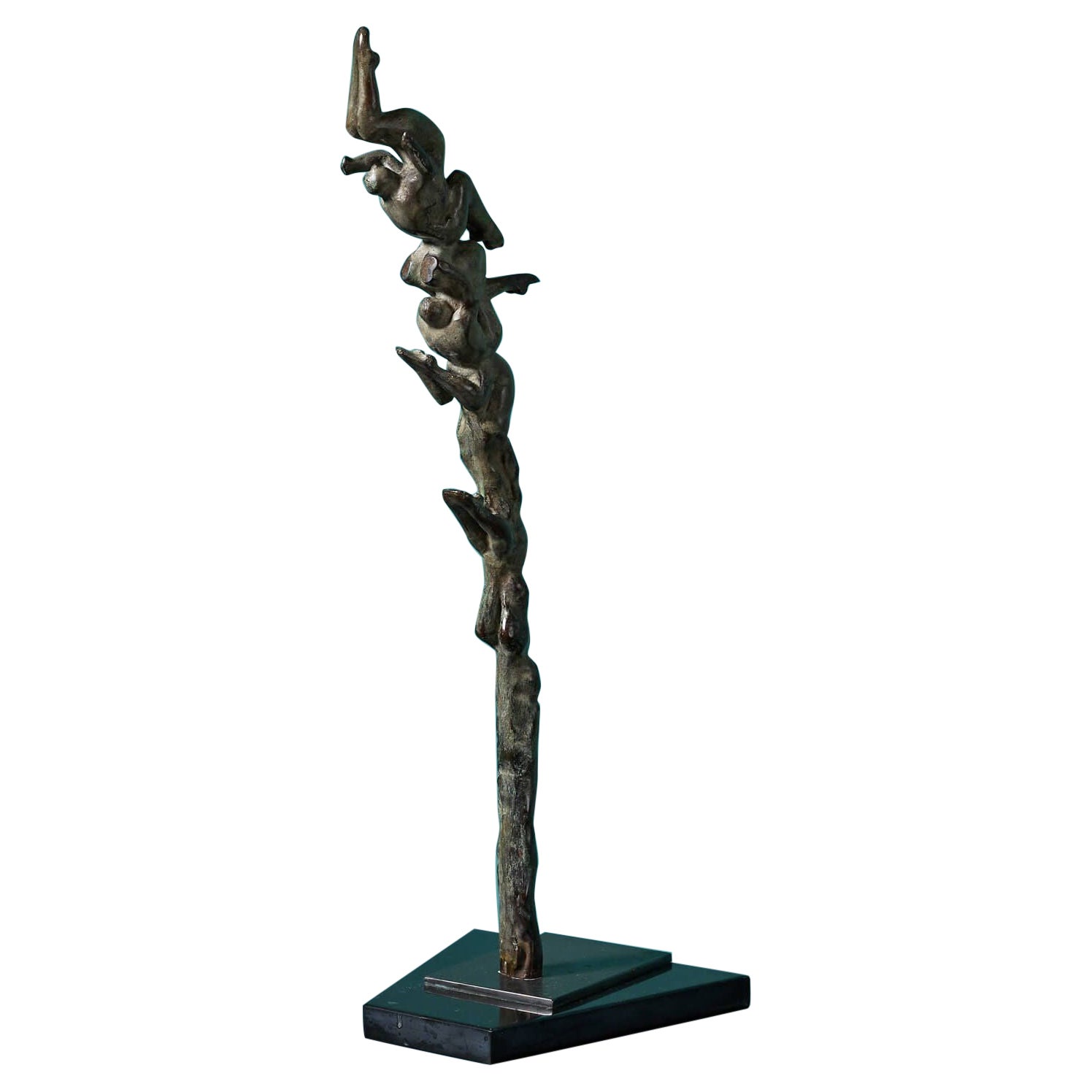 John W. Mills (1933-2023) Unique Large Bronze Diver Sculpture