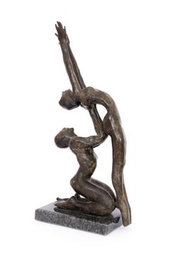 Frederick Ashton - Bronze, Sculpture, Ballet Dancers, Marble Plinth, 20th C.