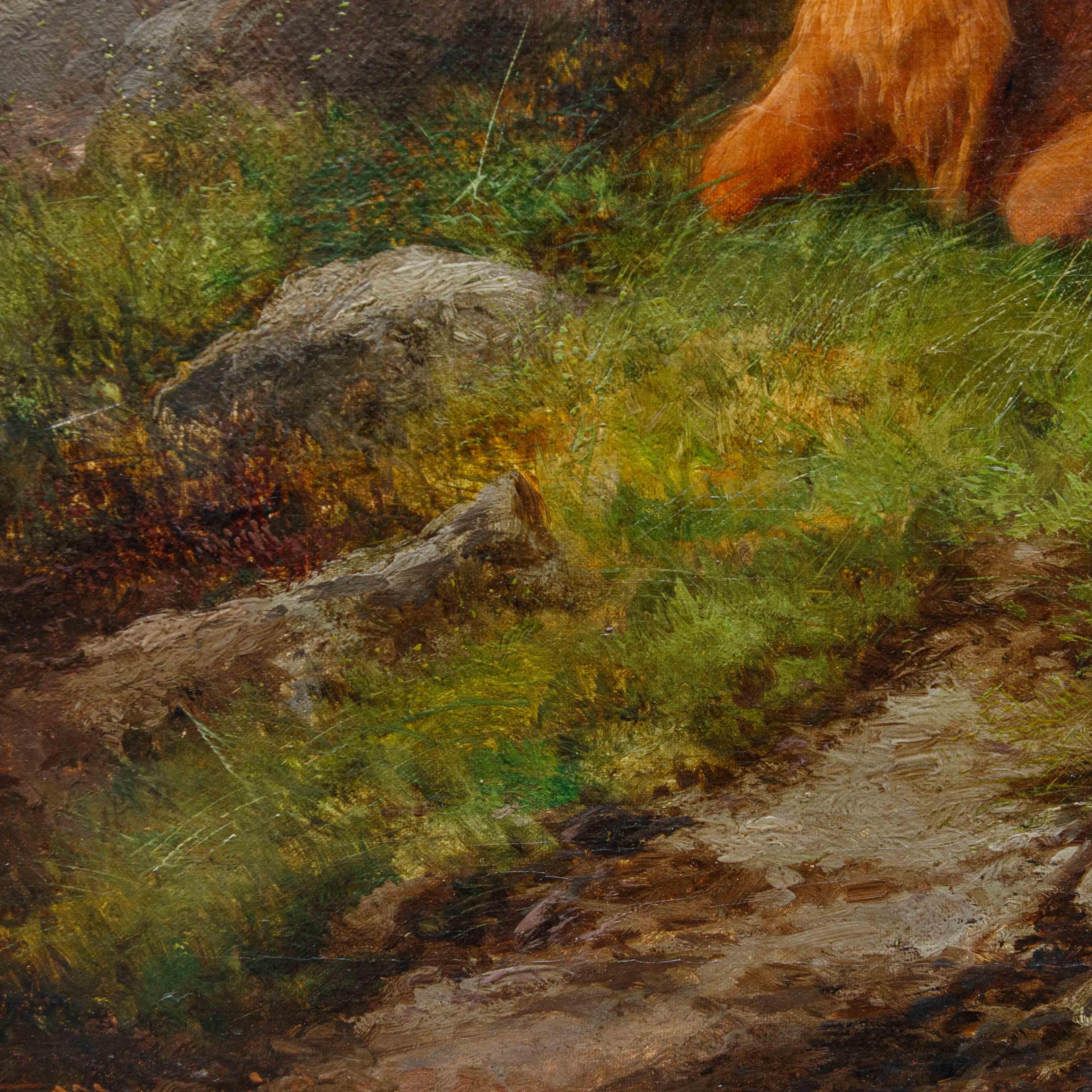 Weidende Kühe  von John W. Morris im Angebot 9
