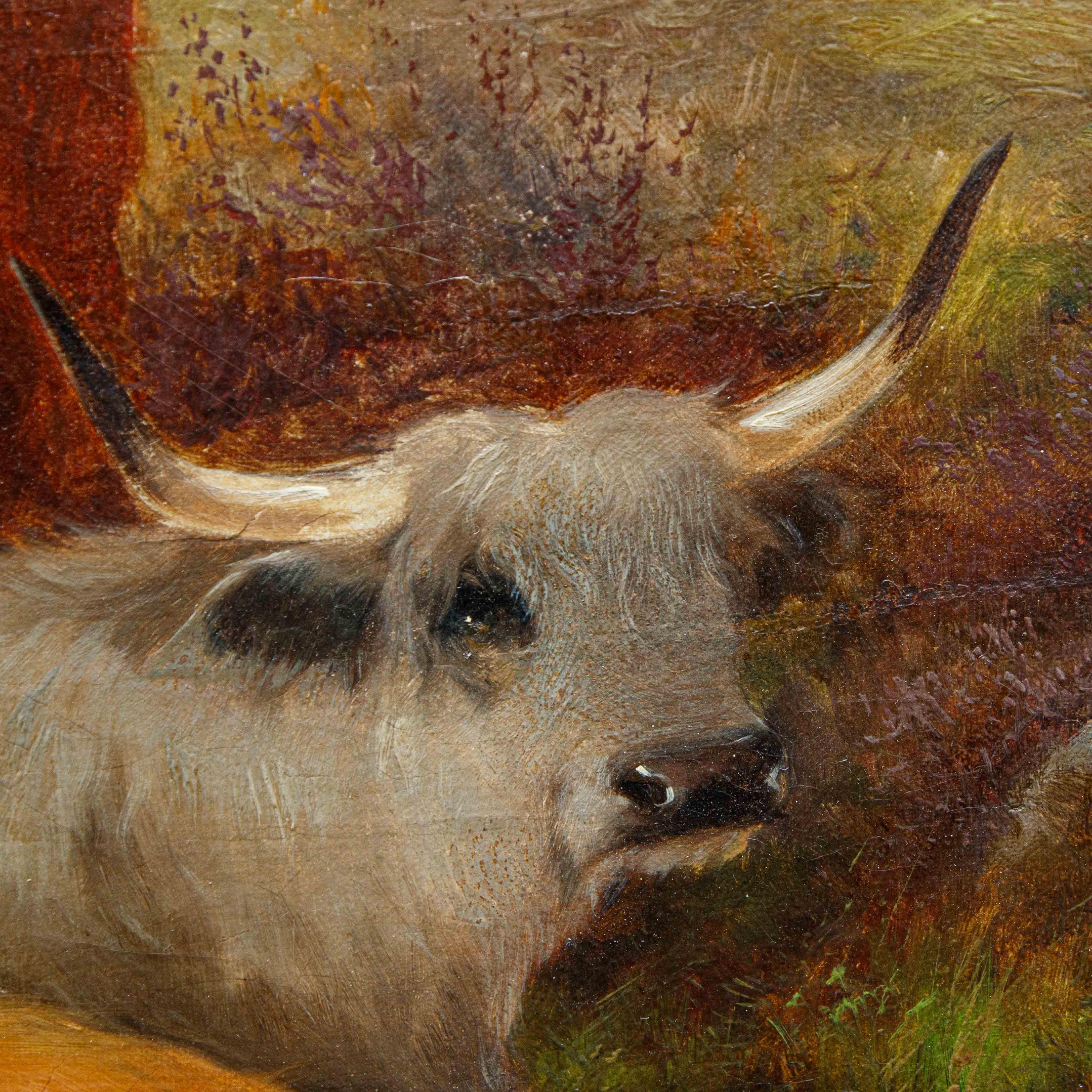 Weidende Kühe  von John W. Morris im Angebot 12