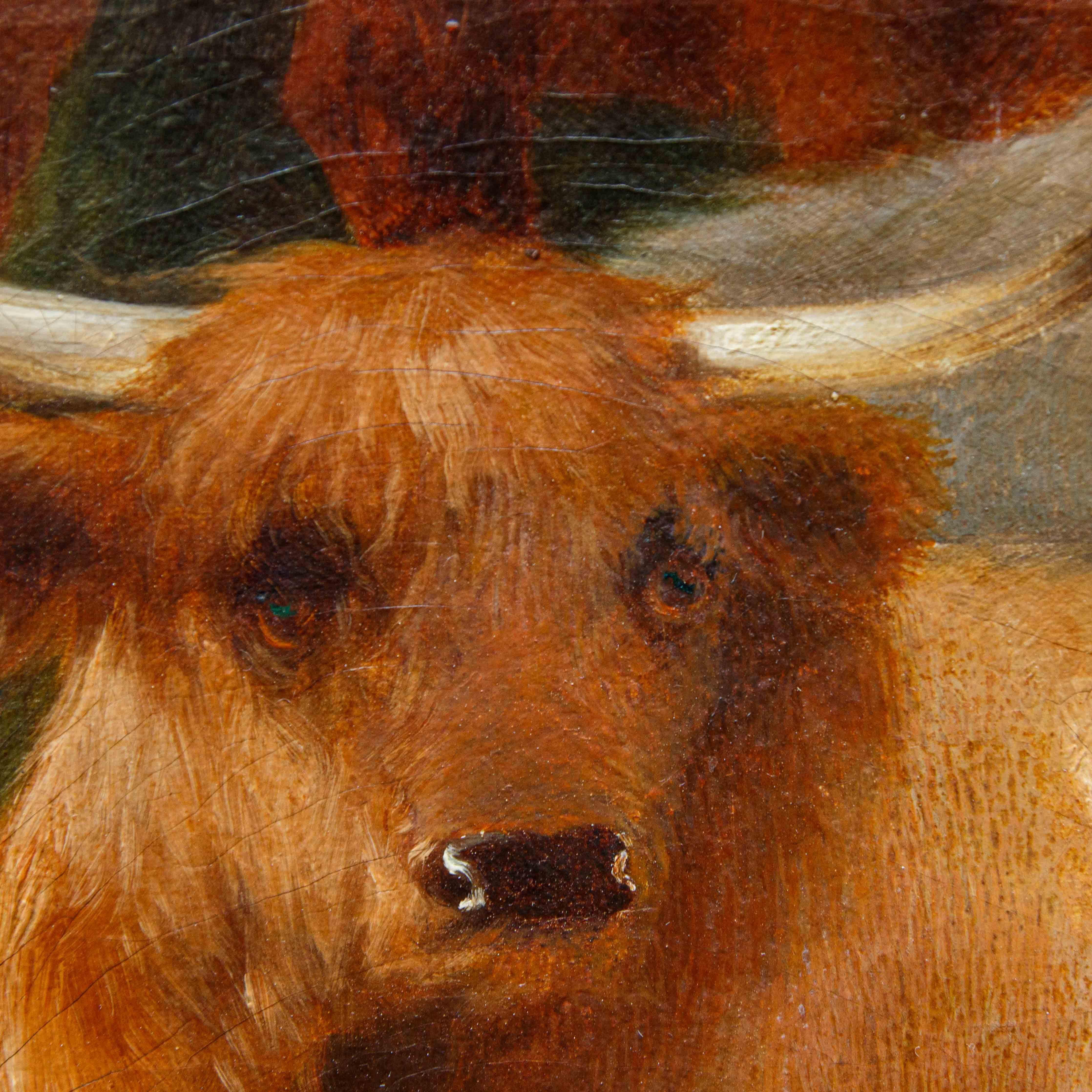 Weidende Kühe  von John W. Morris im Angebot 14