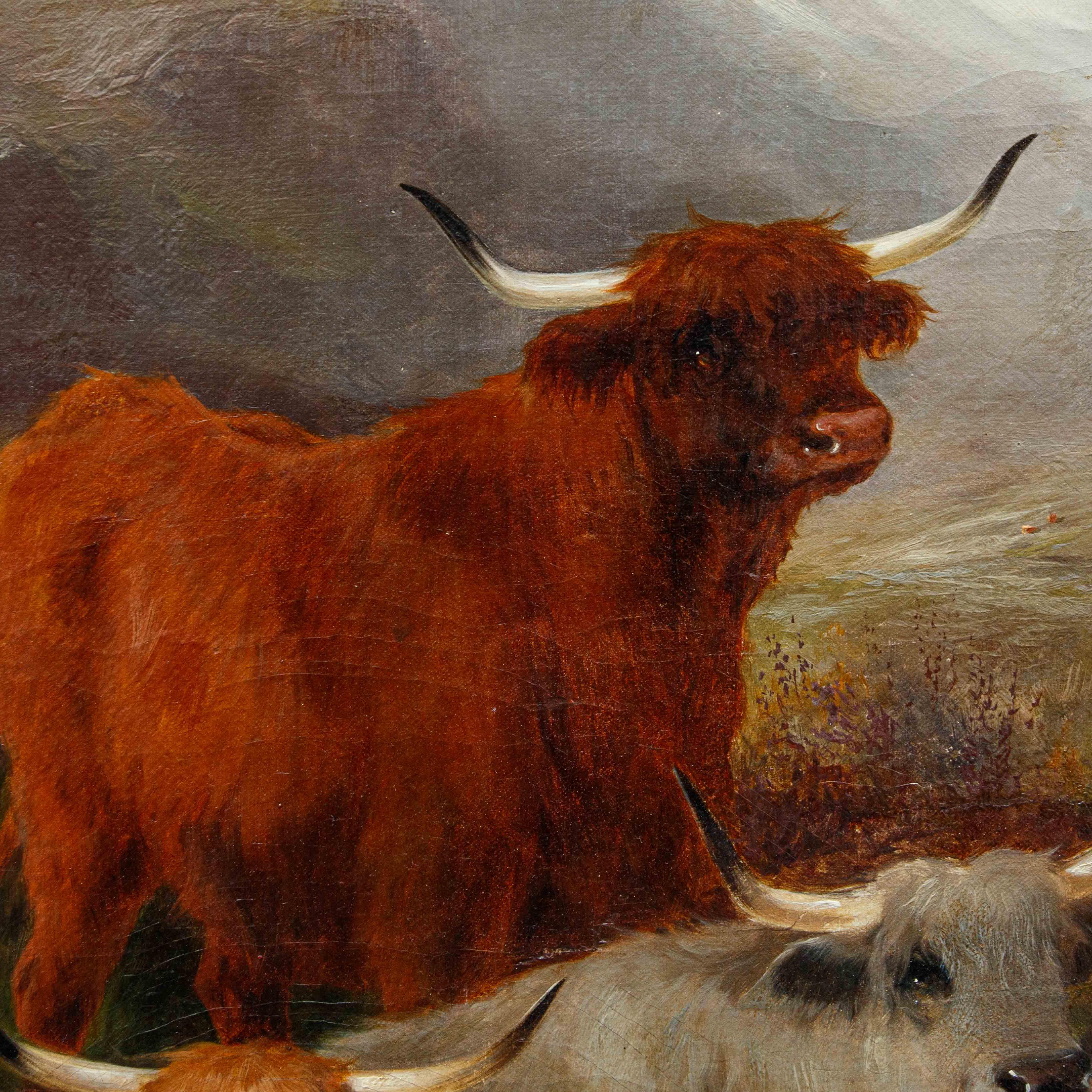 Weidende Kühe  von John W. Morris im Angebot 4