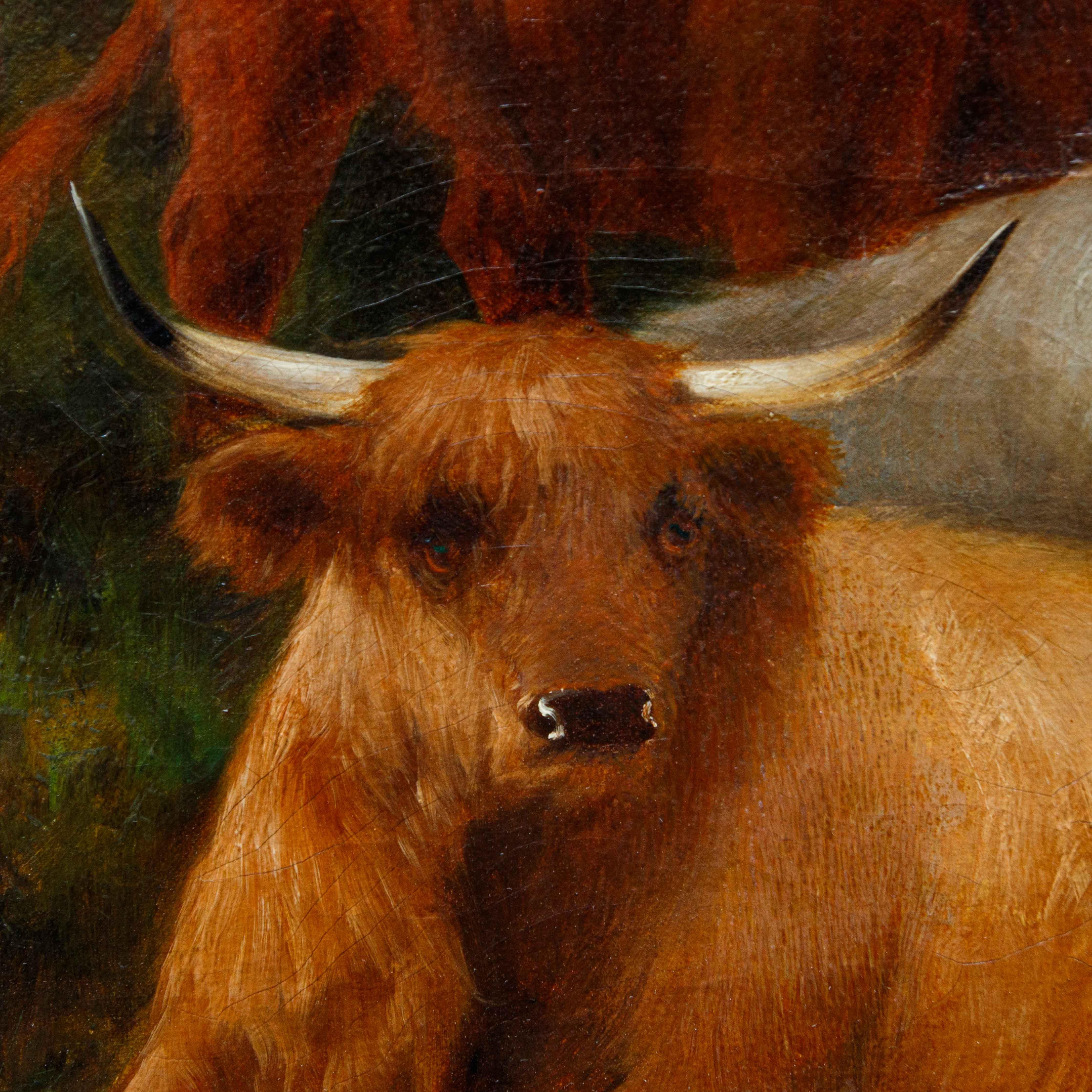 Weidende Kühe  von John W. Morris im Angebot 5