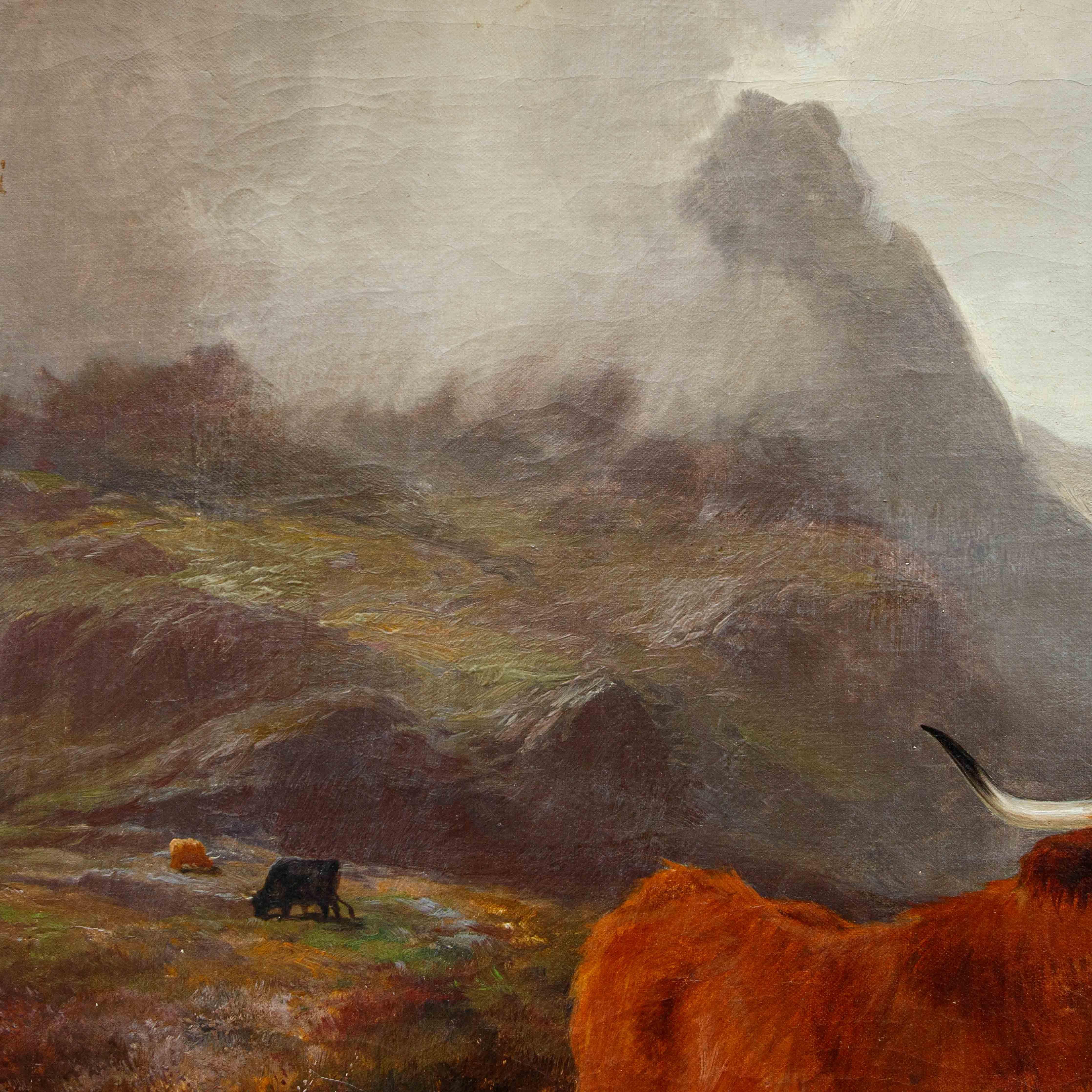 Weidende Kühe  von John W. Morris im Angebot 7