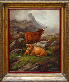 Antique Cows to pasture  by John W. Morris