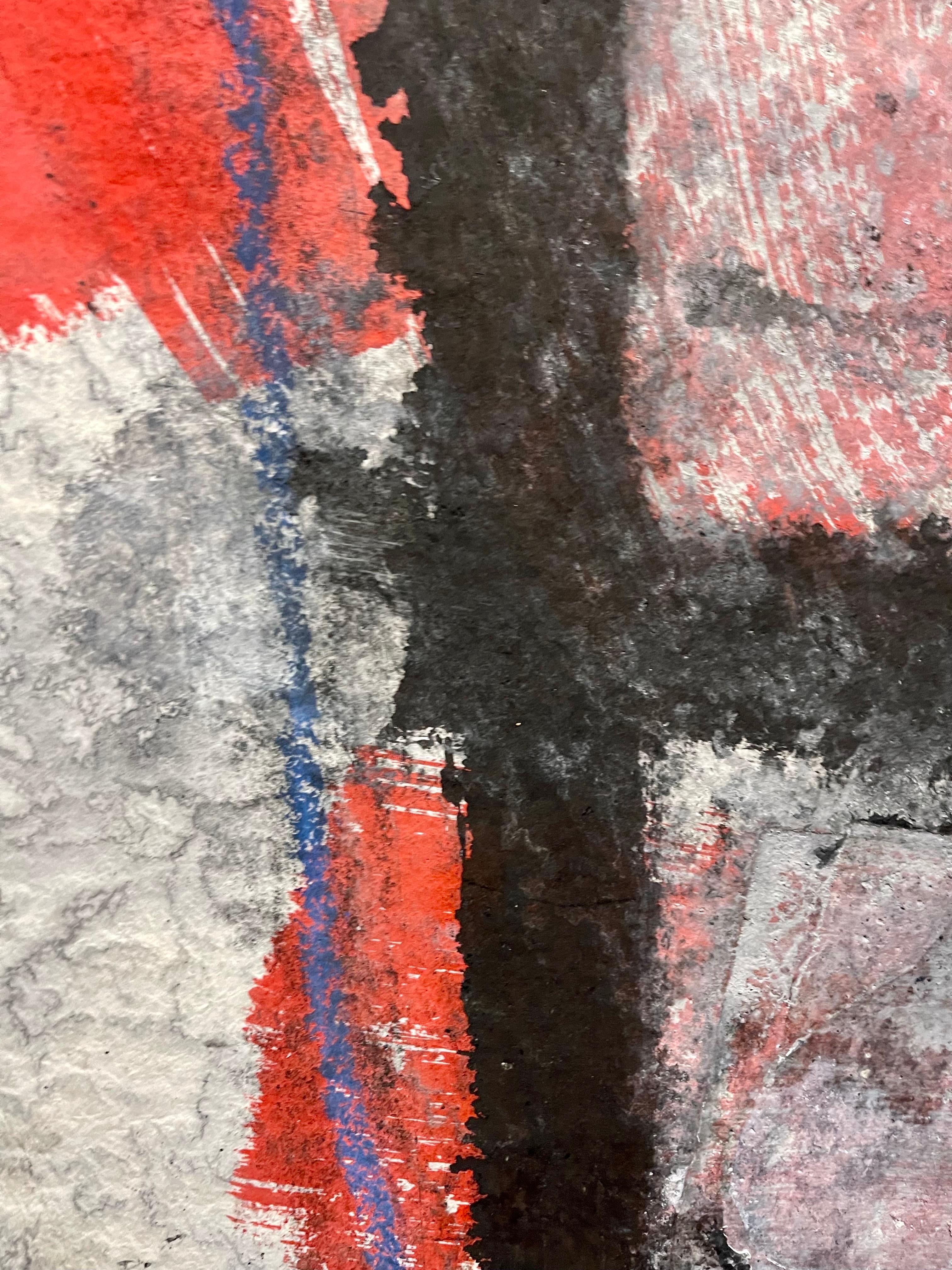 Large 3D Cast Paper Abstract Oil Monoprint Unique Monotype Painting John Walker For Sale 10