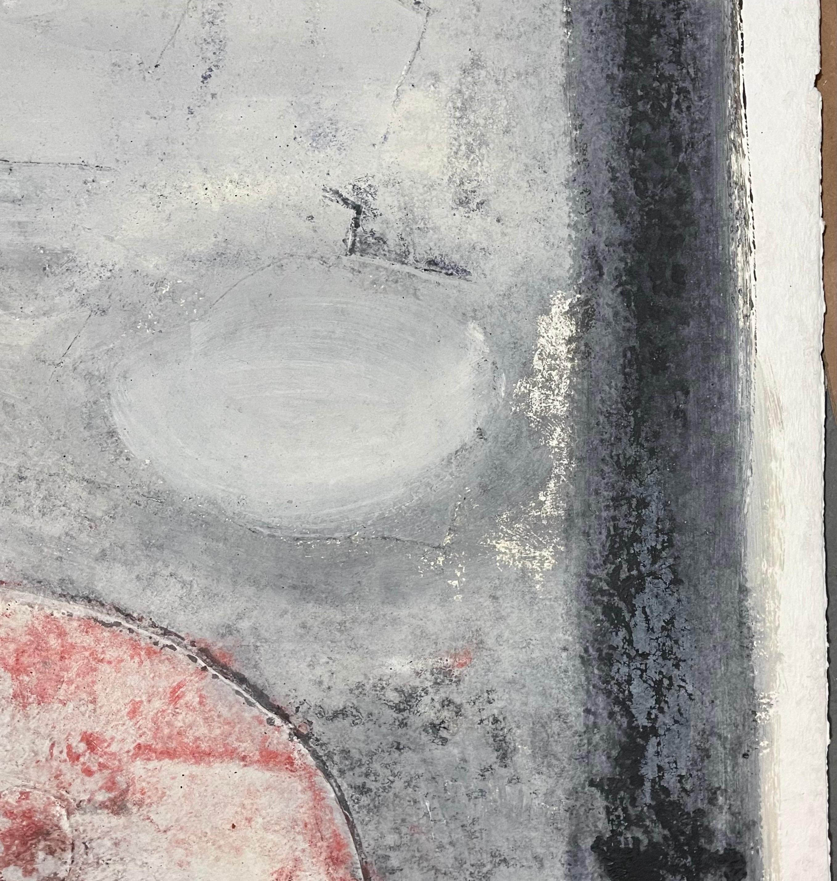 Grande carta fusa 3D Olio astratto Monoprint Pittura monotipo unica John Walker in vendita 13