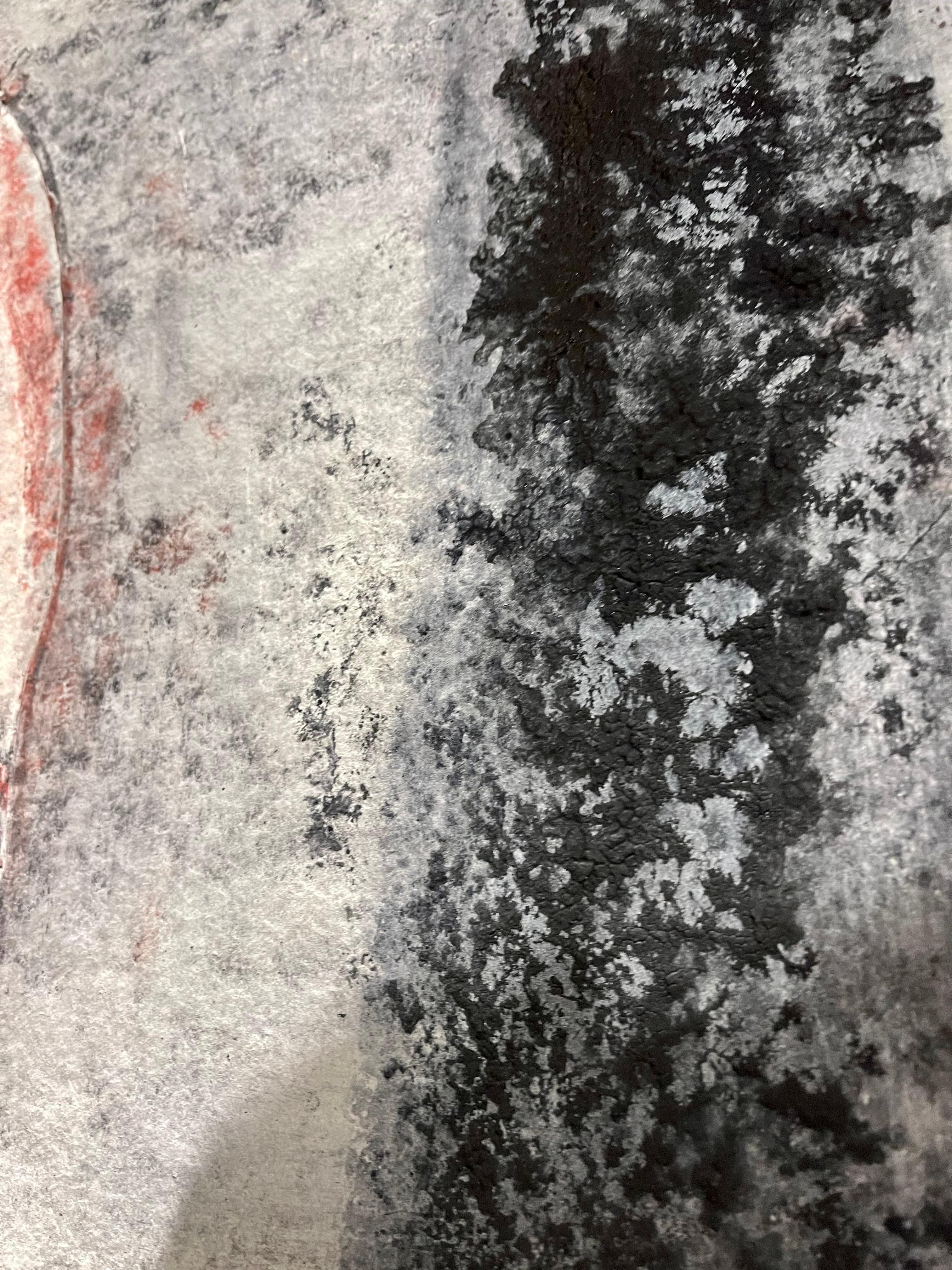 Grande carta fusa 3D Olio astratto Monoprint Pittura monotipo unica John Walker in vendita 14