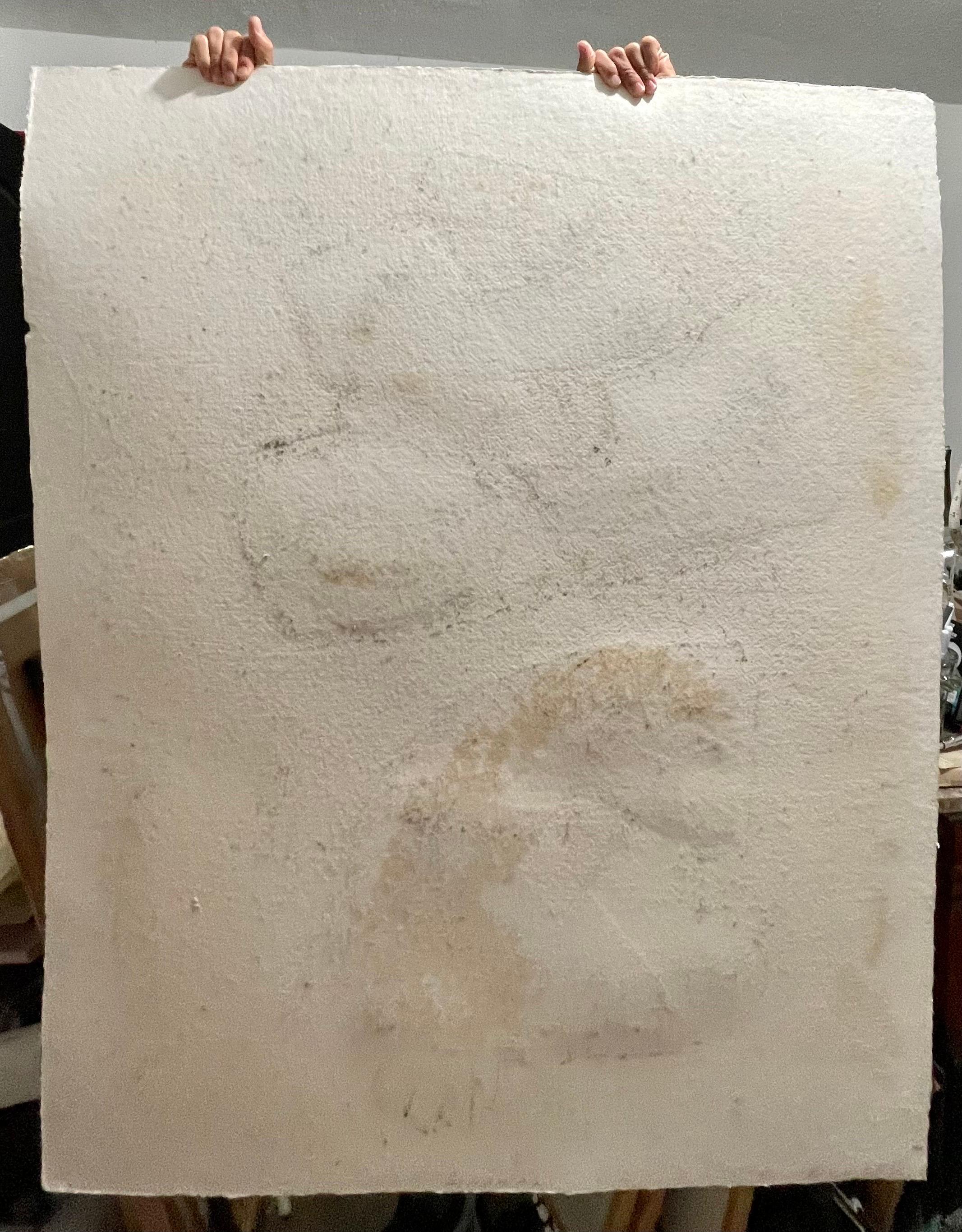 Grande carta fusa 3D Olio astratto Monoprint Pittura monotipo unica John Walker in vendita 16