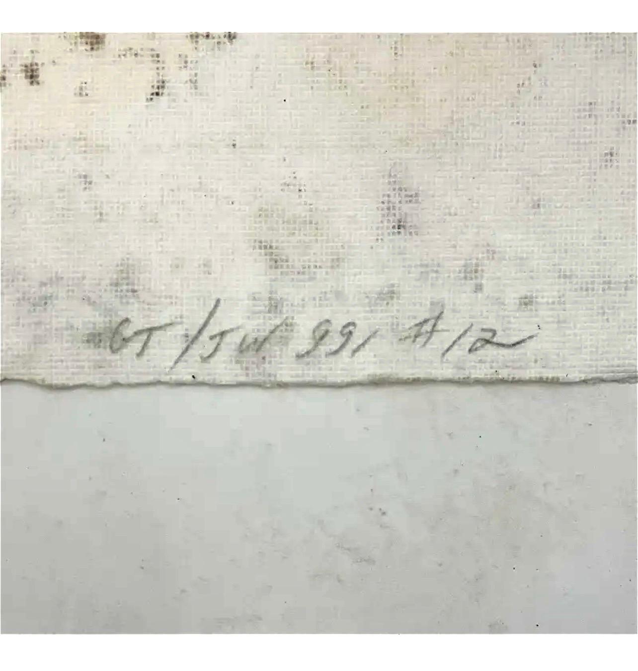 Grande carta fusa 3D Olio astratto Monoprint Pittura monotipo unica John Walker in vendita 17