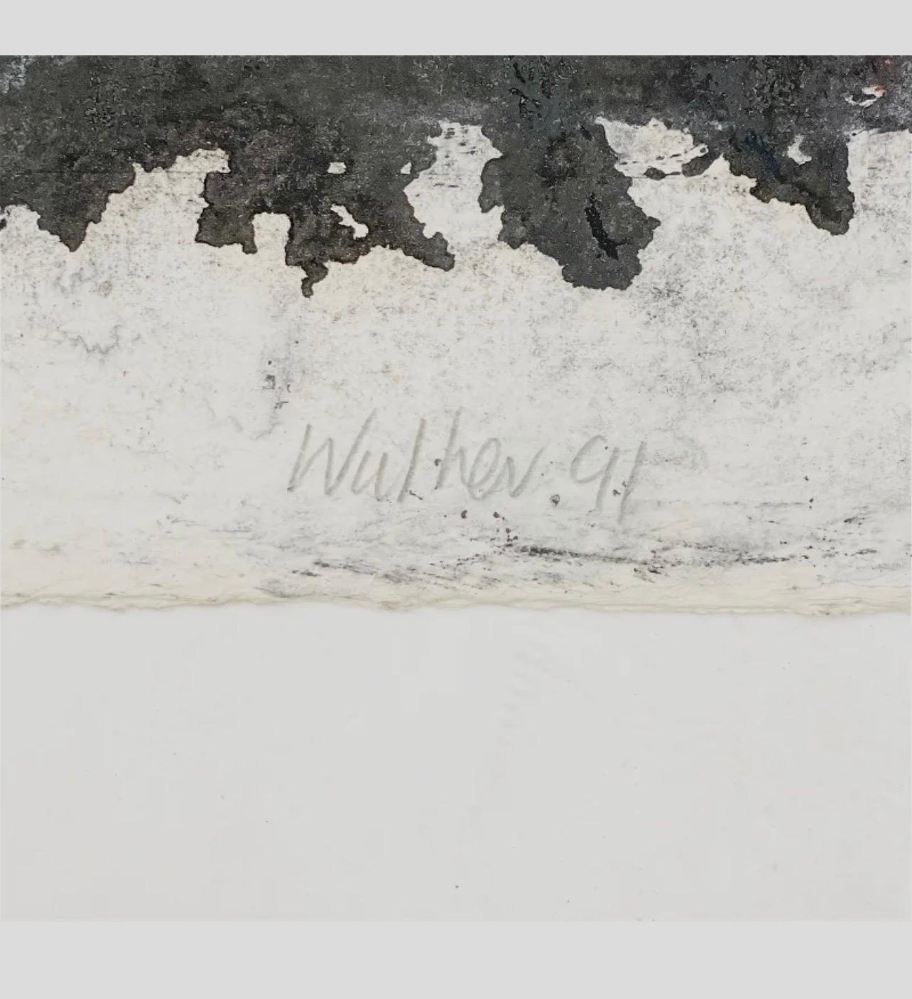 Large 3D Cast Paper Abstract Oil Monoprint Unique Monotype Painting John Walker For Sale 2