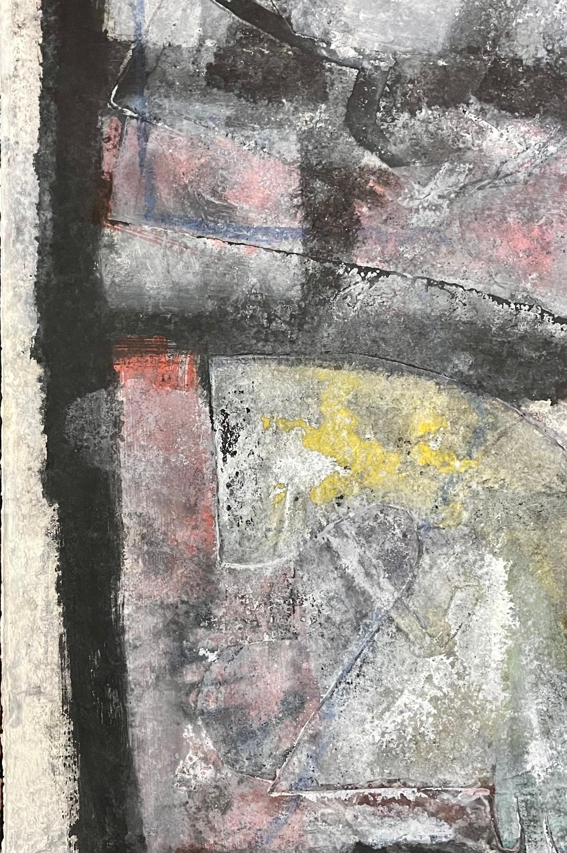 Large 3D Cast Paper Abstract Oil Monoprint Unique Monotype Painting John Walker For Sale 6