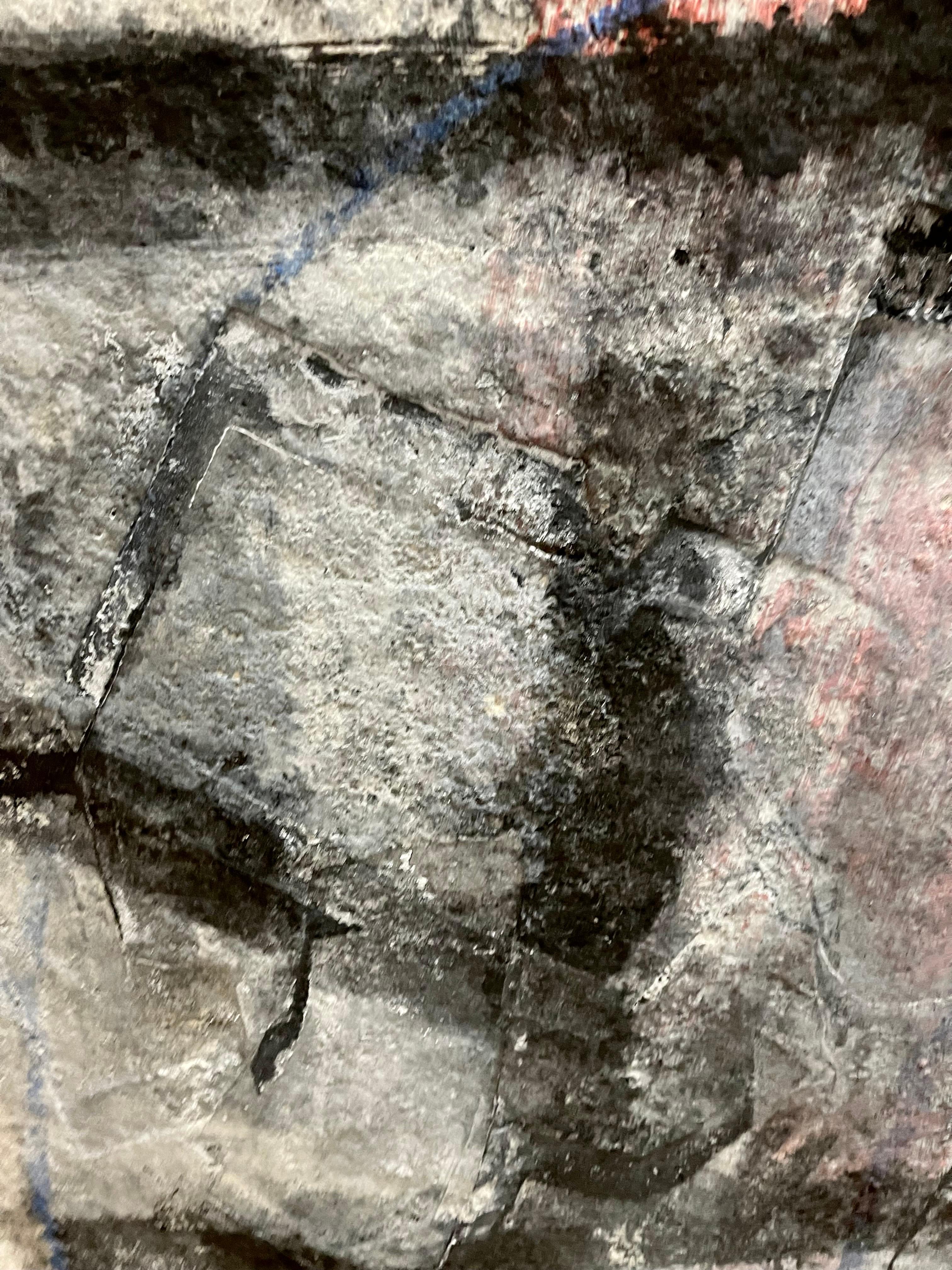 Large 3D Cast Paper Abstract Oil Monoprint Unique Monotype Painting John Walker For Sale 7