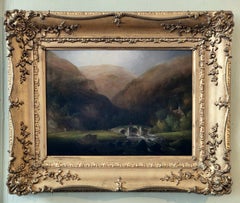 Peinture à l'huile de John Wallace Tucker « Double Bridge on the Teign »