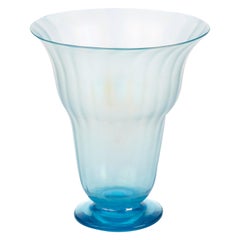 John Walsh Walsh Large Iridescent Moonbeam Art Glass Vase, circa 1929