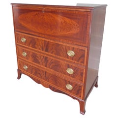 John Wanamaker Georgina / Federal Style Flame Mahogany Butler Desk Commode