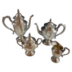 John Wanamaker Sterling Silver Tea Set 4-Piece 1920s Style