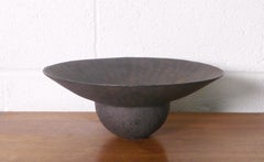 John Ward, Cuenco de gres, con borde de ala ancha, Cerámica de Estudio Británica