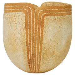 John Ward Studio Pottery Vase with Shaped Rim, 2012