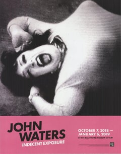 2018 John Waters 'Indecent Exposure' Black & White, Pink Offset Lithograph
