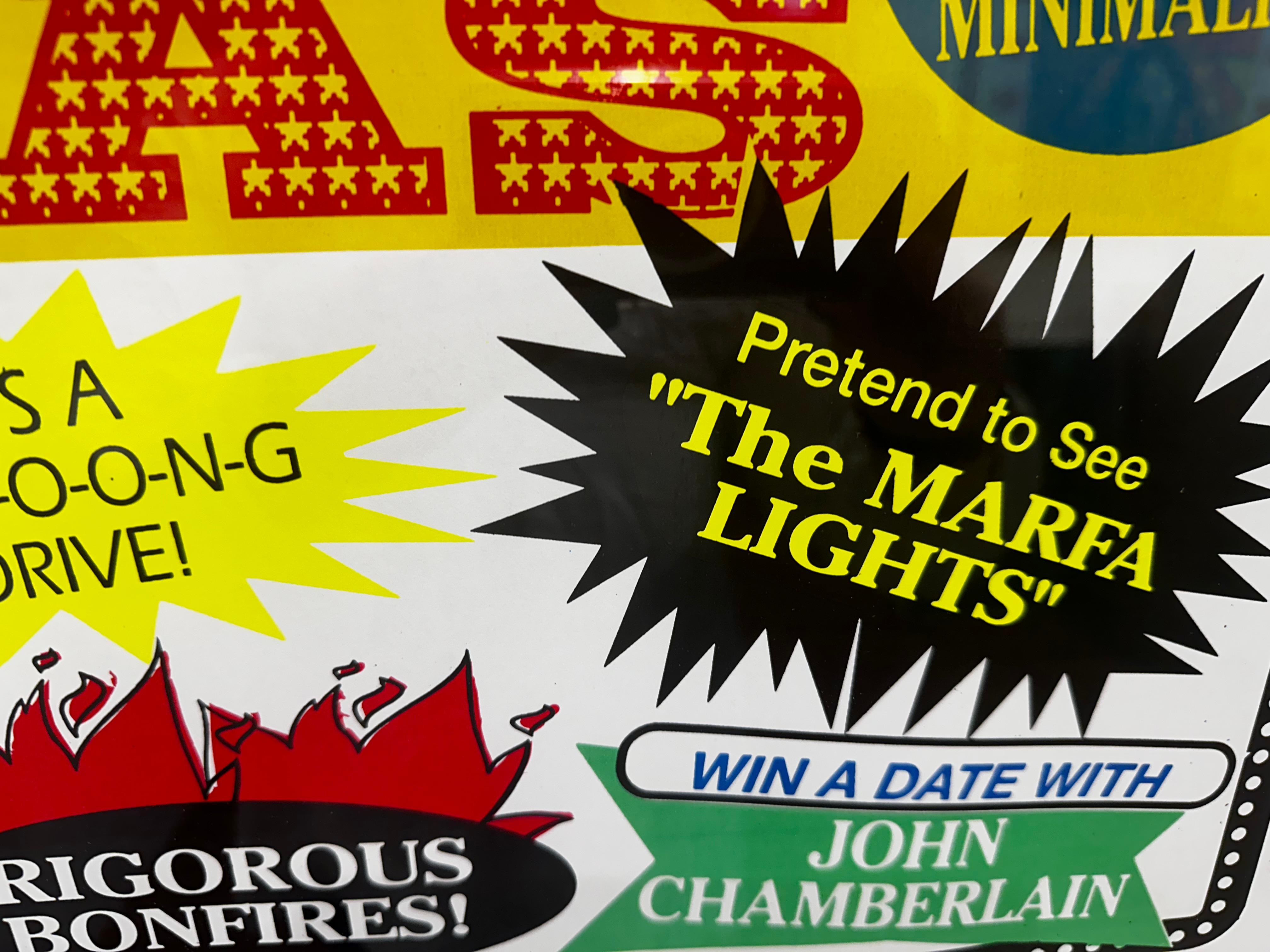 Visit Marfa, the Jonestown of Minimalism, print, hand signed/n by John Waters For Sale 8