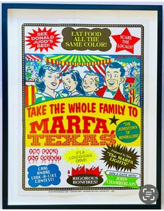 Visit Marfa, the Jonestown of Minimalism, print, hand signed/n by John Waters