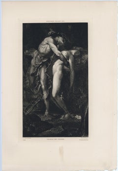 "Orpheus and Eurydice" etching