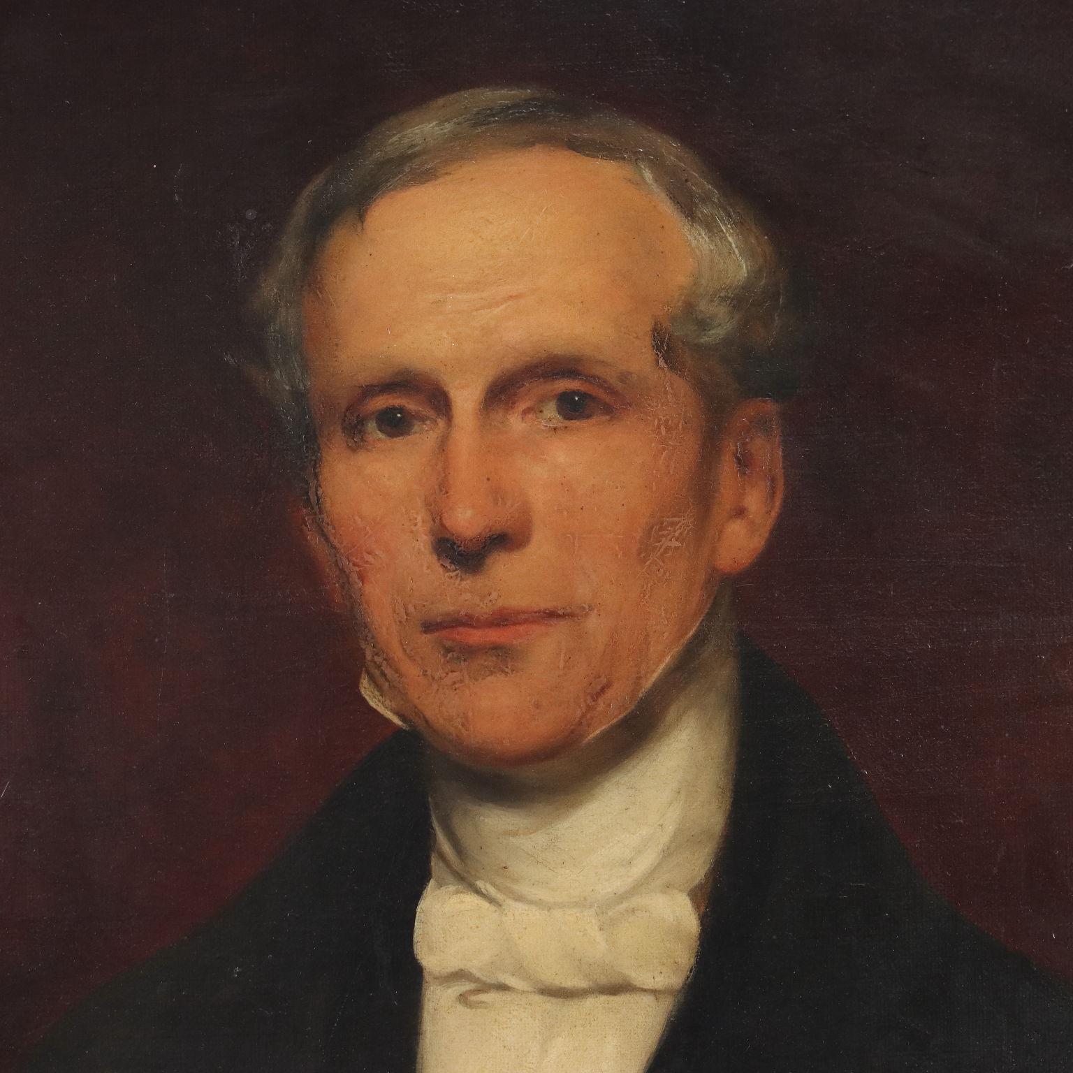 Ritratto di Lord Wood of Inchyra XIX century - Portrait Painting Black di John Watson Gordon