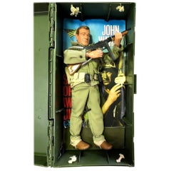 John Wayne Vintage Toy G. I. Joe Doll Figure with Weapons & Custom Carrying Case